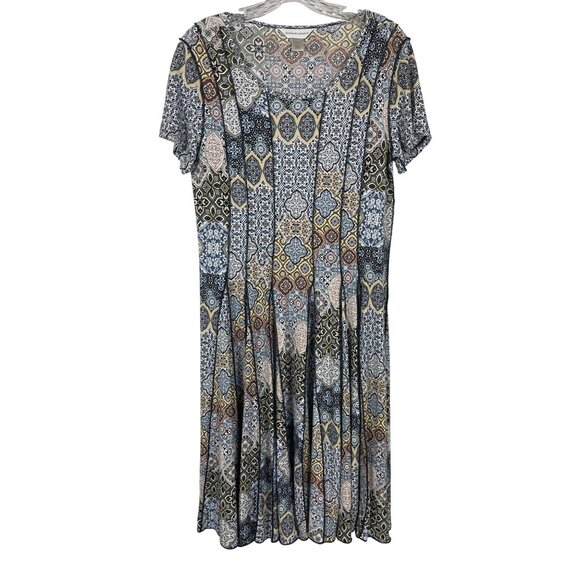 Christopher Banks Womens Short Sleeve Patterned Dress Size Small - Picture 1 of 6